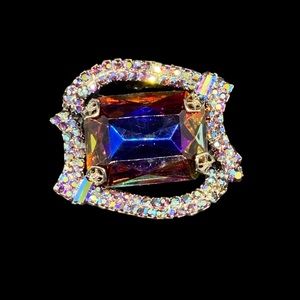 Vintage Watermelon Rhinestone Brooch